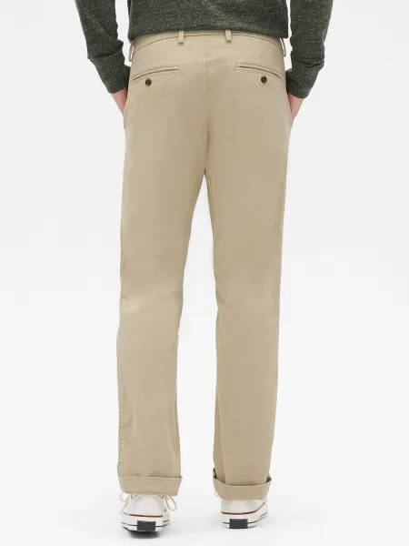 GAP Pants essential khakis in straight fit with Flex - Men