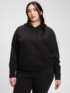 Černý dámský pyžamový top slub jersey hoodie GAP