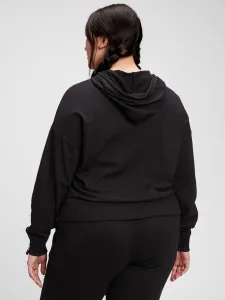 Černý dámský pyžamový top slub jersey hoodie GAP
