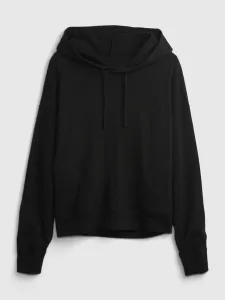 Černý dámský pyžamový top slub jersey hoodie GAP