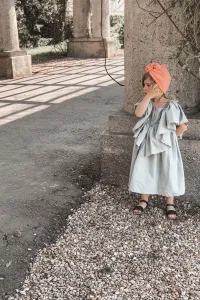 FR1 Detské sandále s čiernym bailly vrkočom