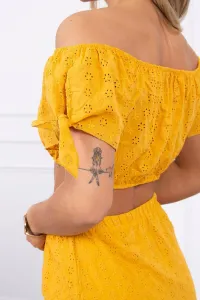 Vyšívaná horčicová súprava