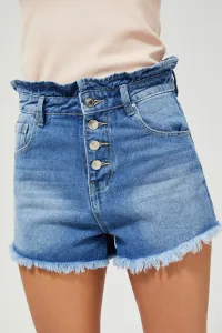 Marisse High Waist Denim Shorts L-Sh-3405 Blue