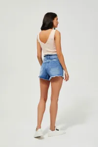 Marisse High Waist Denim Shorts L-Sh-3405 Blue