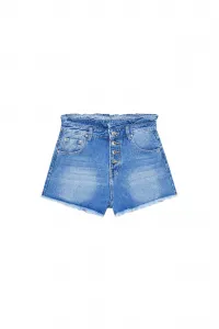 Marisse High Waist Denim Shorts L-Sh-3405 Blue