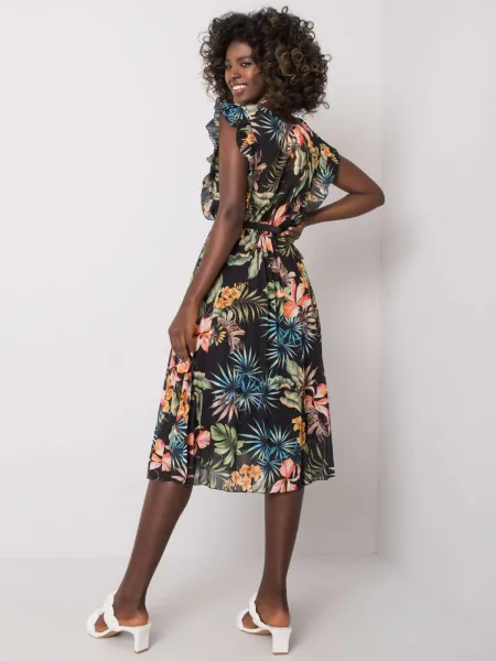 Dress-DHJ-SK-13198.27-black-green