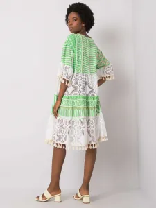Dress-DHJ-SK-13567.41P-white-green