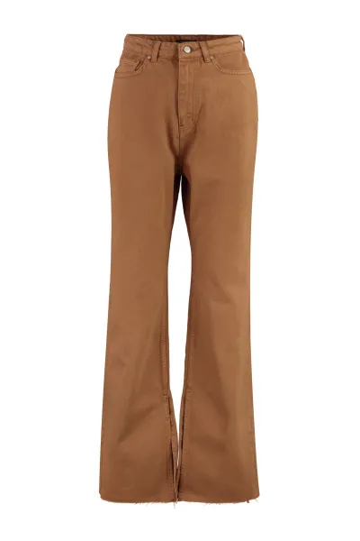 Trendyol Camel Slit Vysoký pás Široké nohavice Nohavice