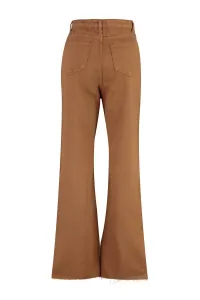 Trendyol Camel Slit Vysoký pás Široké nohavice Nohavice