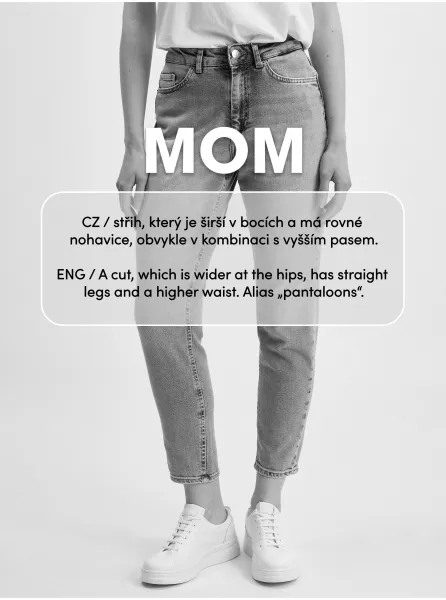 Svetlomodré mom džínsy hlučný May Brooke - ženy