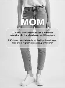 Svetlomodré mom džínsy hlučný May Brooke - ženy