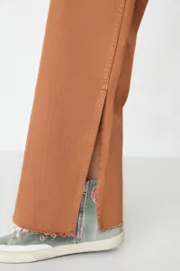 Trendyol Camel Slit Vysoký pás Široké nohavice Nohavice