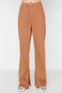 Trendyol Camel Slit Vysoký pás Široké nohavice Nohavice