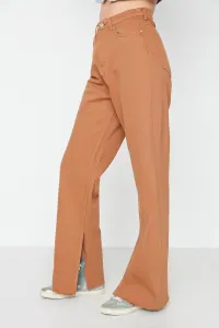 Trendyol Camel Slit Vysoký pás Široké nohavice Nohavice