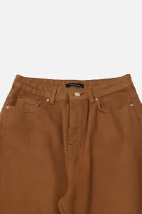 Trendyol Camel Slit Vysoký pás Široké nohavice Nohavice