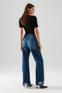 Trendyol Jeans - modrá - široká noha