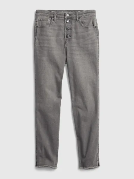 Šedé dievčenské rifle GAP sky high skinny ankle