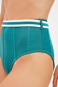 Trendyol Emerald Green spodné diely bikín s vysokým pásom s elastickým detailom