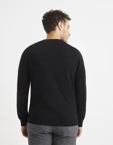 Čierny pánsky basic sveter Celio