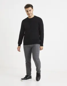 Čierny pánsky basic sveter Celio