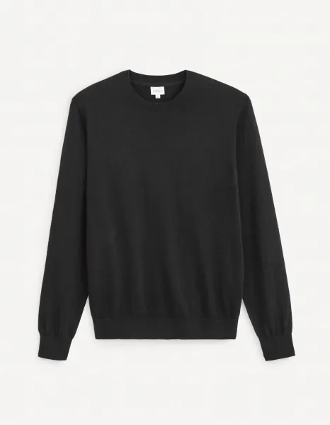 Čierny pánsky basic sveter Celio