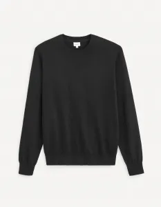 Čierny pánsky basic sveter Celio