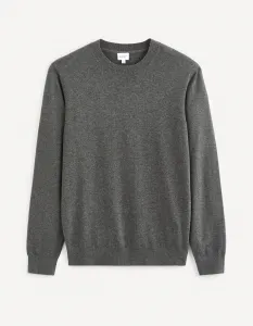 Šedý pánsky basic sveter Celio