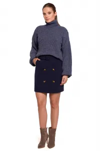 Makover Woman's Skirt K113 Navy Blue
