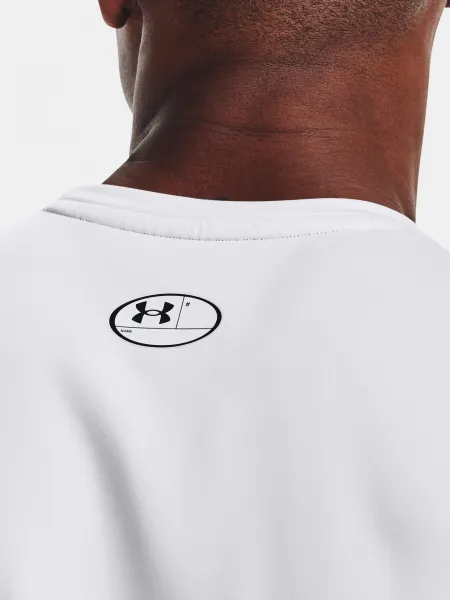 Biele športové tričko Under Armour UA CG Armour Fitted Crew