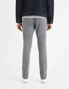 Šedé chino nohavice Celio Rouan