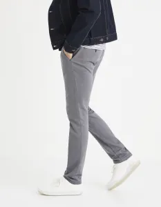 Šedé chino nohavice Celio Rouan