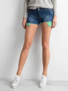 Women's blue denim shorts