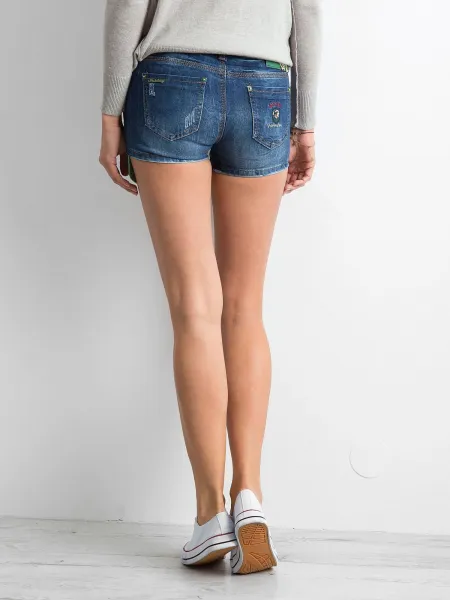 Women's blue denim shorts