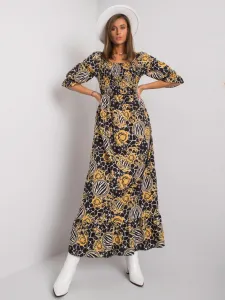Dress-DHJ-SK-13965-1.61P-Black-Yellow