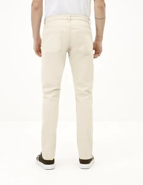 Krémové straight fit rifle Celio Jopry