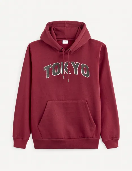 Vínová mikina s kapucňou Celio Vetokyo