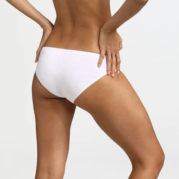 DIM GENEROUS COTTON BIO SLIP - Dámske nohavičky z bio bavlny - biela