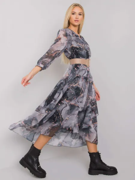Dress-LC-SK-22K-3062-4.17P-Grey-Black