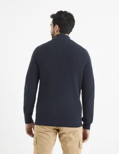 Tmavomodrá basic mikina Celio Vezipper