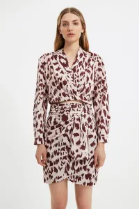 Trendyol X Sagaza Studio Multicolored Leopard Print Knit Skirt