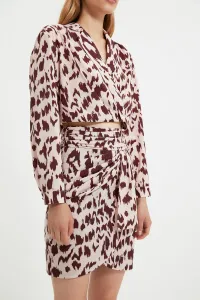 Trendyol X Sagaza Studio Multicolored Leopard Print Knit Skirt