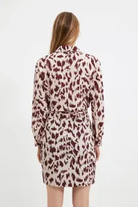 Trendyol X Sagaza Studio Multicolored Leopard Print Knit Skirt