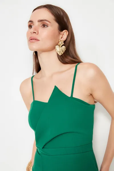 Dámske šaty Trendyol TPRSS19FZ0136/Emerald