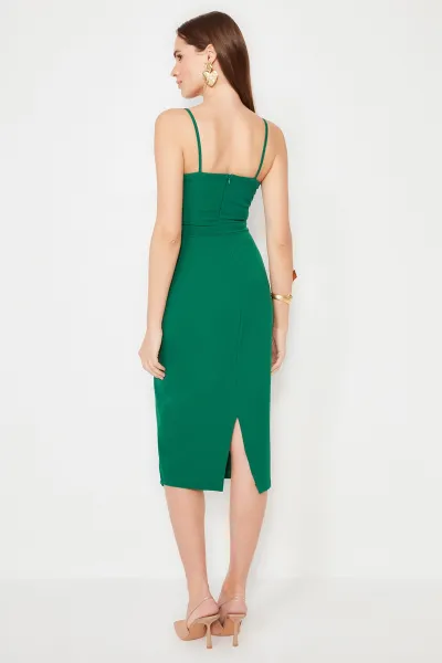 Dámske šaty Trendyol TPRSS19FZ0136/Emerald