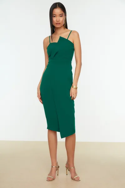 Dámske šaty Trendyol TPRSS19FZ0136/Emerald