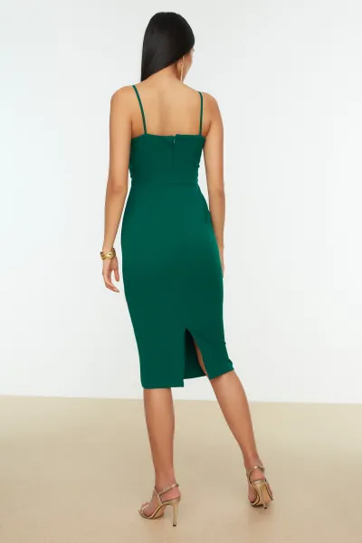 Dámske šaty Trendyol TPRSS19FZ0136/Emerald