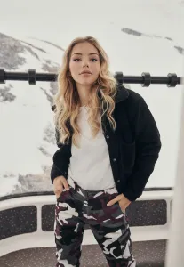 Dámska oversized Corduroy Sherpa Bunda čierna/čierna