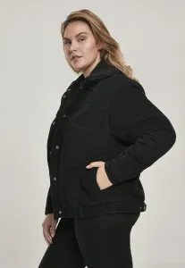 Dámska oversized Corduroy Sherpa Bunda čierna/čierna