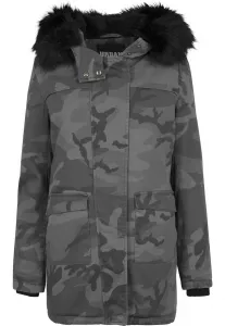 Dámy Overdyed Camo Parka tmavá kamufláž