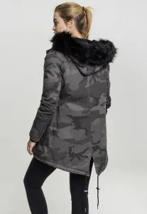 Dámy Overdyed Camo Parka tmavá kamufláž
